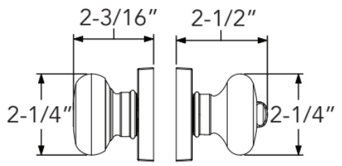 Baldwin - Reserve Collection - Keyed Knobs - Traditional Door Knob (Entry)