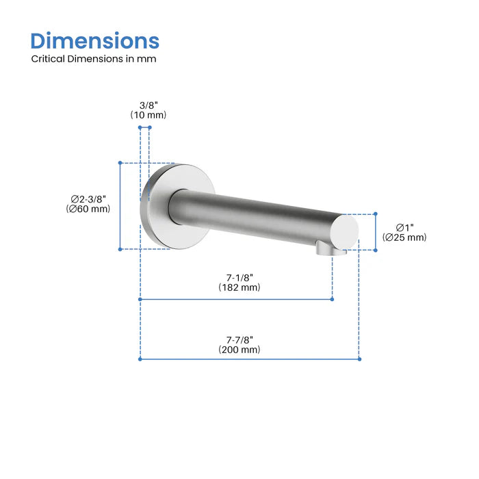 Casa Fixtures - Tub Spout - Halo Metal Tub Spout (TS100)