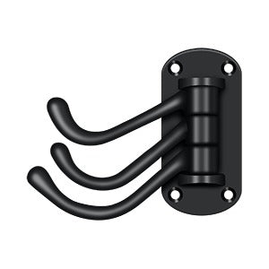 Deltana - Coat & Hat Hooks - 4" Heavy Triple Swivel Hook