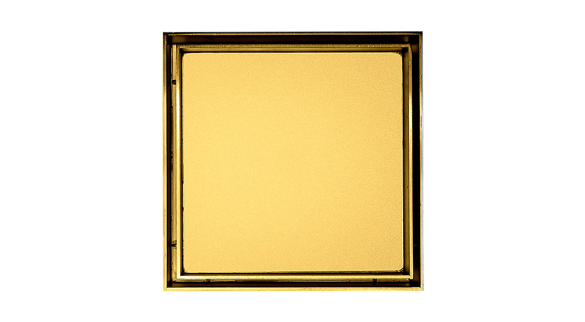 Infinity Drain - 4" x 4" Square Center Drain - TD 4 Tile Series Drain (Complete Kit)