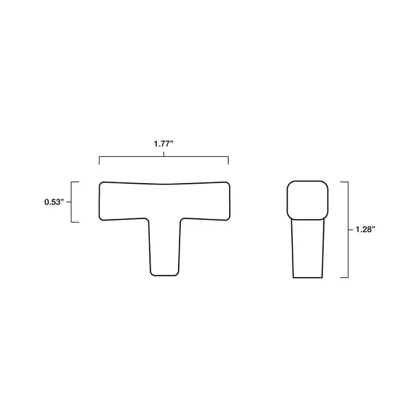 Hapny - Twist Collection - TW16 Cabinet T-Knob