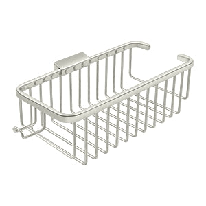Deltana - Bathroom Baskets - 10-3/8" Deep Rectangular Wire Basket w/ Hook