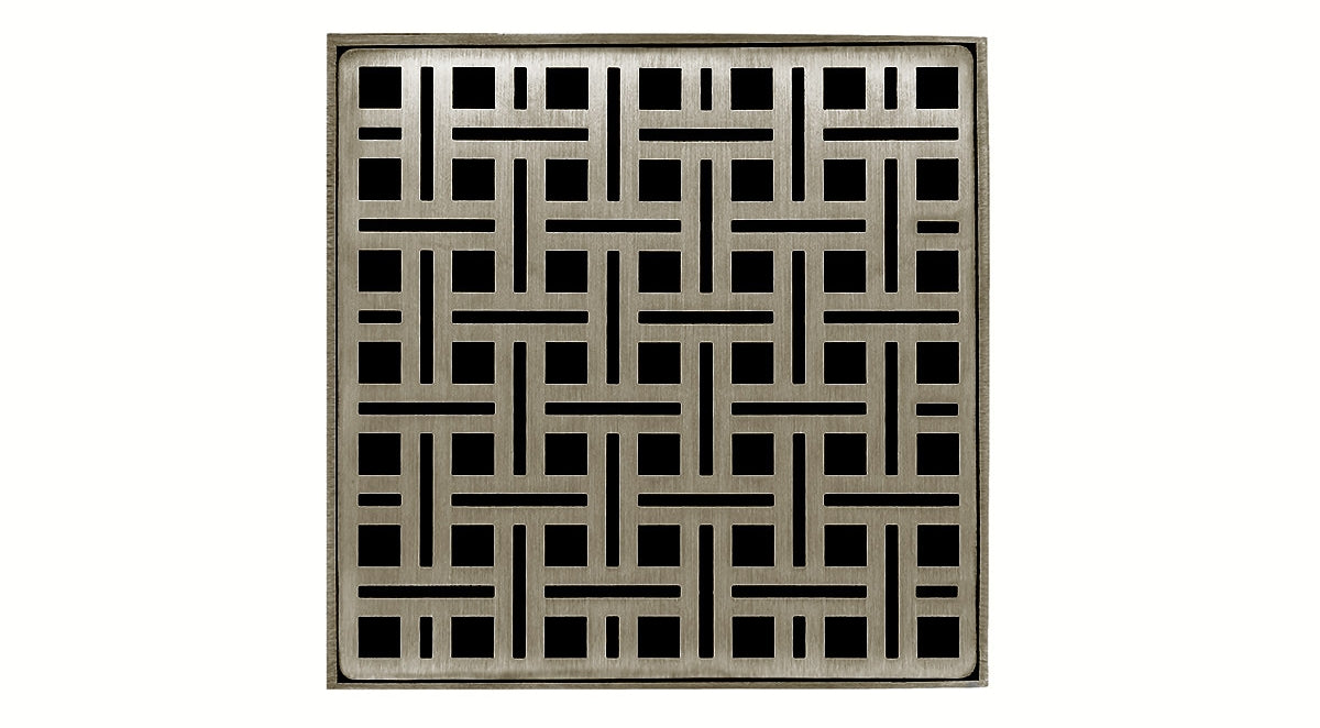 Infinity Drain - 5" x 5" Square Center Drain - VD 5 Weave Series Drain (Complete Kit)