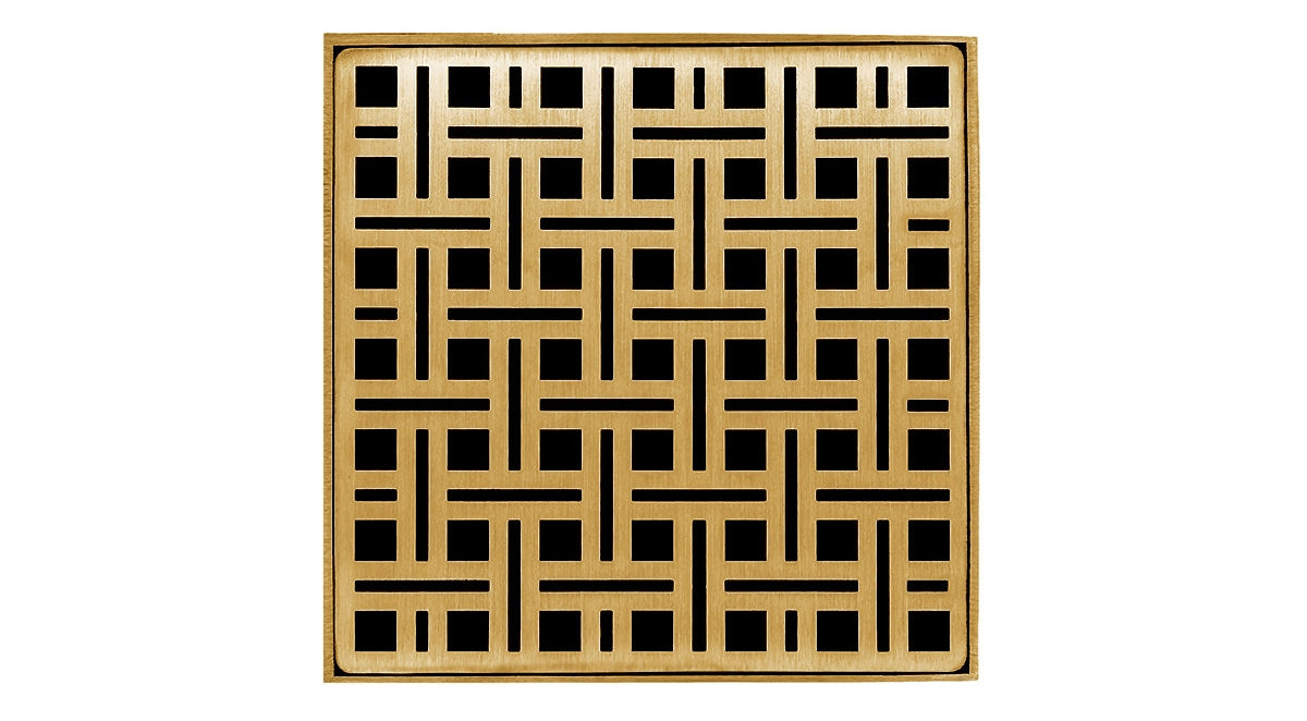 Infinity Drain - 5" x 5" Square Center Drain - VD 5 Weave Series Drain (Complete Kit)