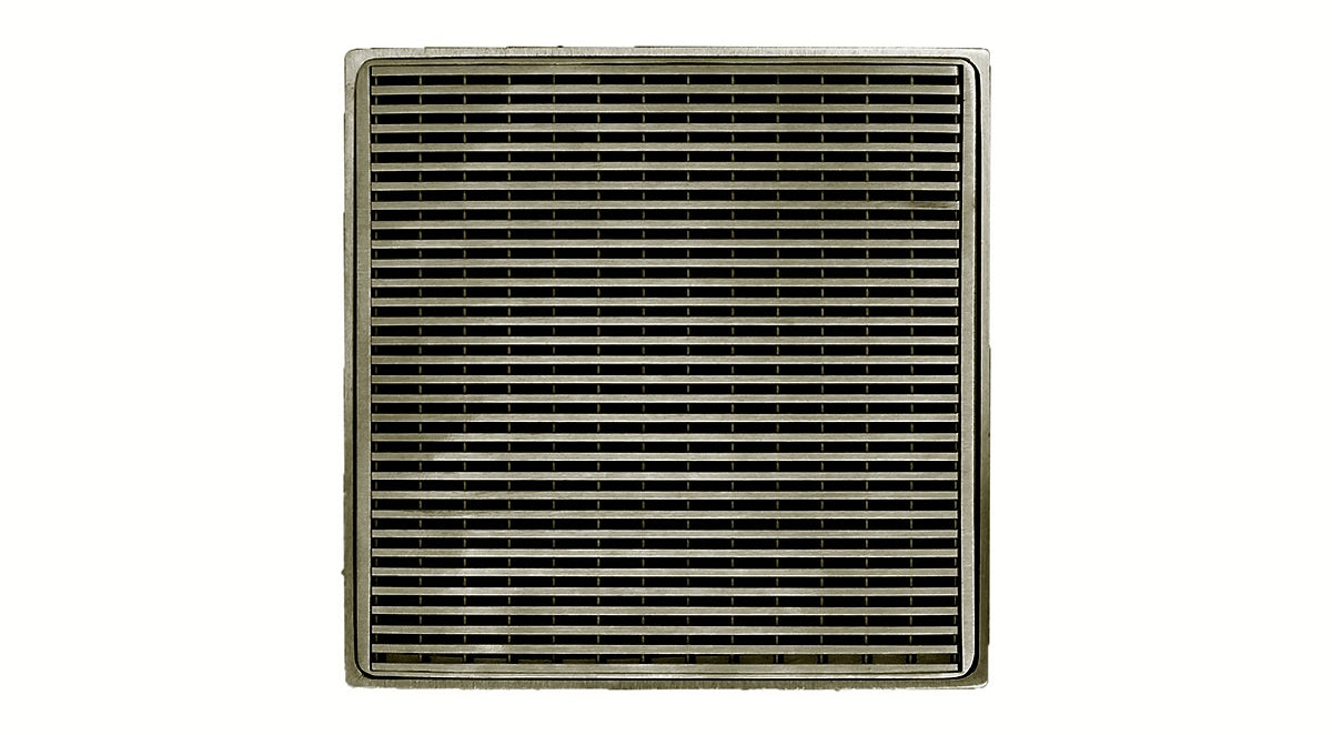 Infinity Drain - 4" x 4" Square Center Drain - WD 4 Wedge Wire Series Drain (Complete Kit)