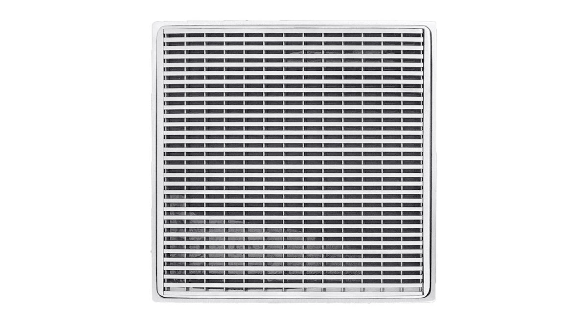 Infinity Drain - 4" x 4" Square Center Drain - WD 4 Wedge Wire Series Drain (Complete Kit)