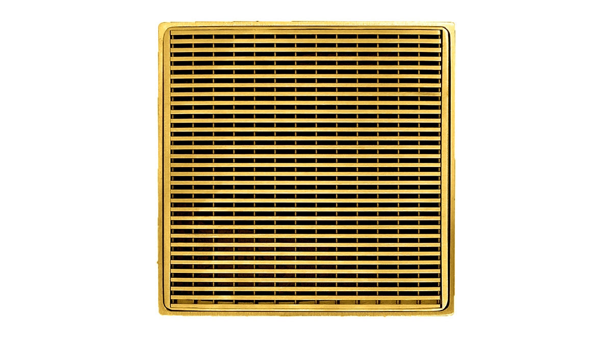 Infinity Drain - 4" x 4" Square Center Drain - WD 4 Wedge Wire Series Drain (Complete Kit)