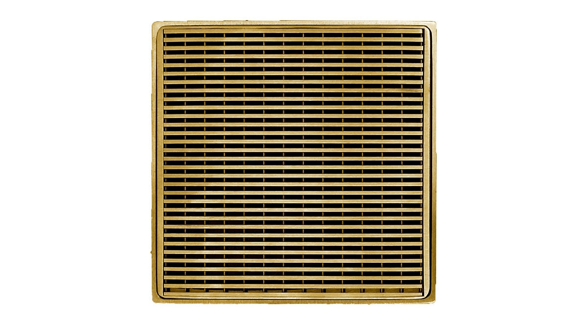 Infinity Drain - 4" x 4" Square Center Drain - WD 4 Wedge Wire Series Drain (Complete Kit)