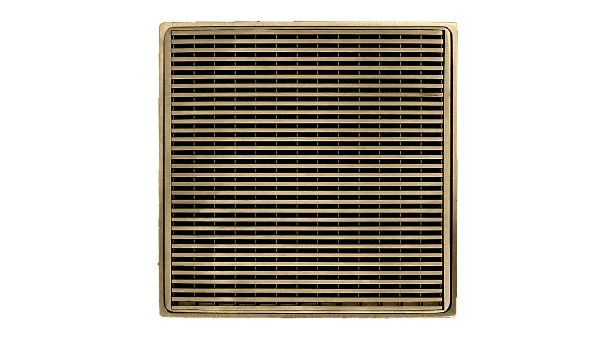 Infinity Drain - 4" x 4" Square Center Drain - WD 4 Wedge Wire Series Drain (Complete Kit)