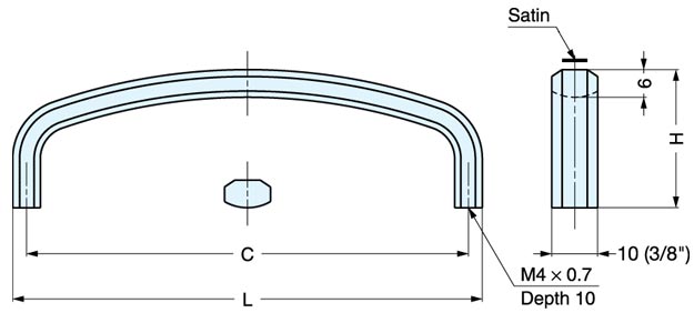 Sugatsune XL-JSR Stainless Steel Handle Pull