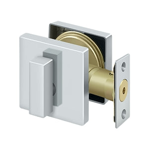 Deltana - Deadbolts - Modern Square Deadbolt Lock Grade 3 / Zinc