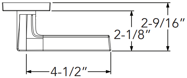 Baldwin - Reserve Collection - Interior Levers - Anaheim Hills Door Lever (Half Dummy)