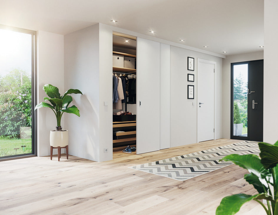 Hafele HAWA Junior Telescopic 80/2 (For 2 Doors) Sliding Door Set (Track NOT Included)