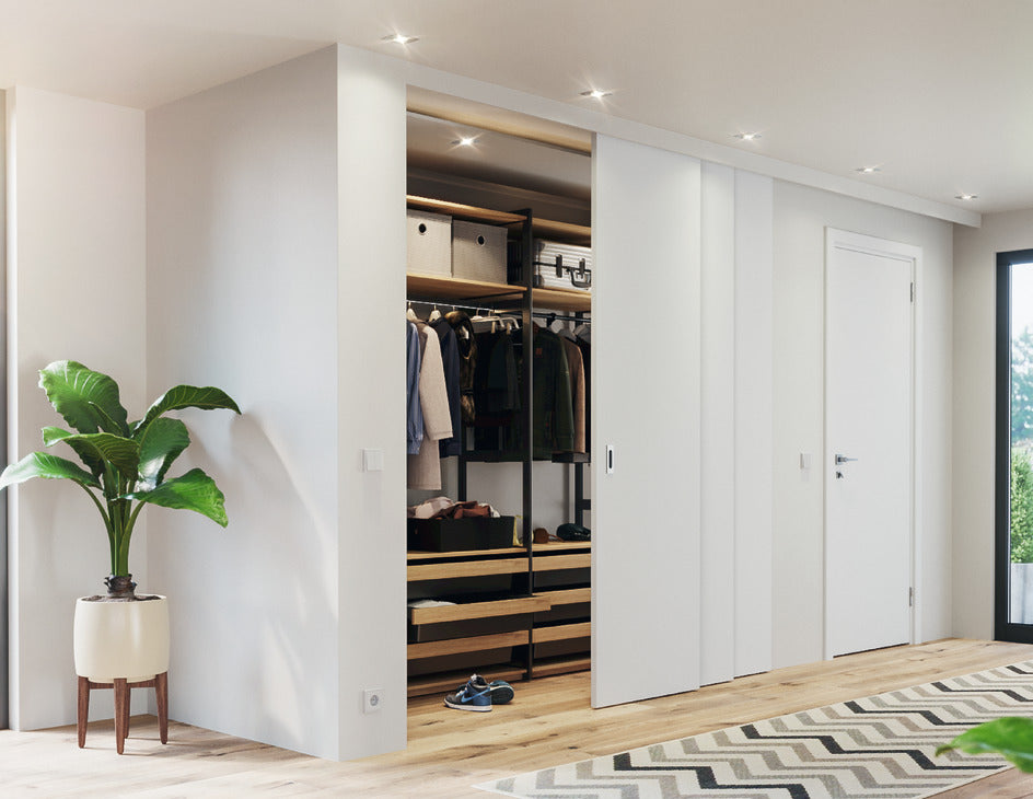 Hafele HAWA Junior Telescopic 80/3 (For 3 Doors) Sliding Door Set (Track NOT Included)
