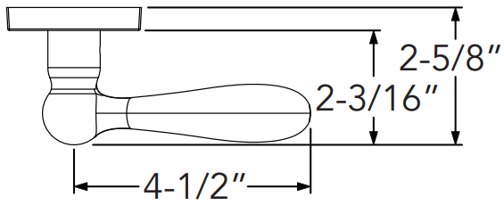 Baldwin - Reserve Collection - Interior Levers - Rustic Door Lever (Half Dummy)