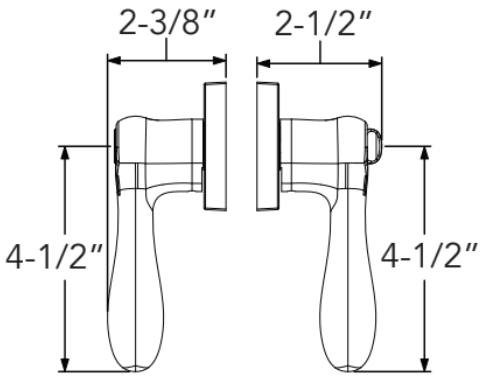Baldwin - Reserve Collection - Keyed Levers - Arch Door Lever (Entry)