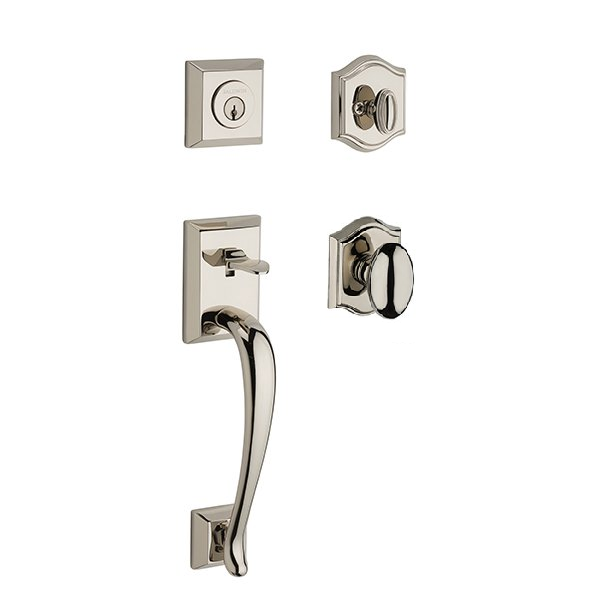 Baldwin - Reserve Collection - Tubular Entry Handlesets - Nappa Sectional Handleset w/ Ellipse Knob & Rose