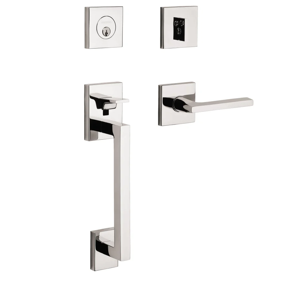Baldwin - Estate Collection - Tubular Entry Handlesets - Minneapolis Sectional Trim w/ 5162 Minneapolis Lever