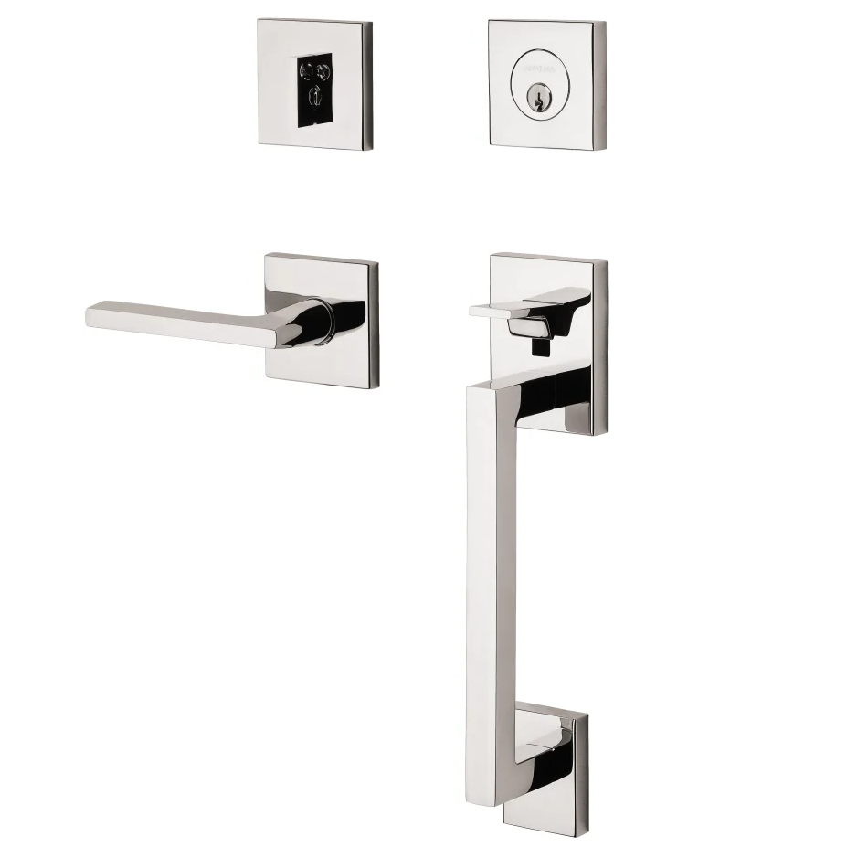 Baldwin - Estate Collection - Tubular Entry Handlesets - Minneapolis Sectional Trim w/ 5162 Minneapolis Lever