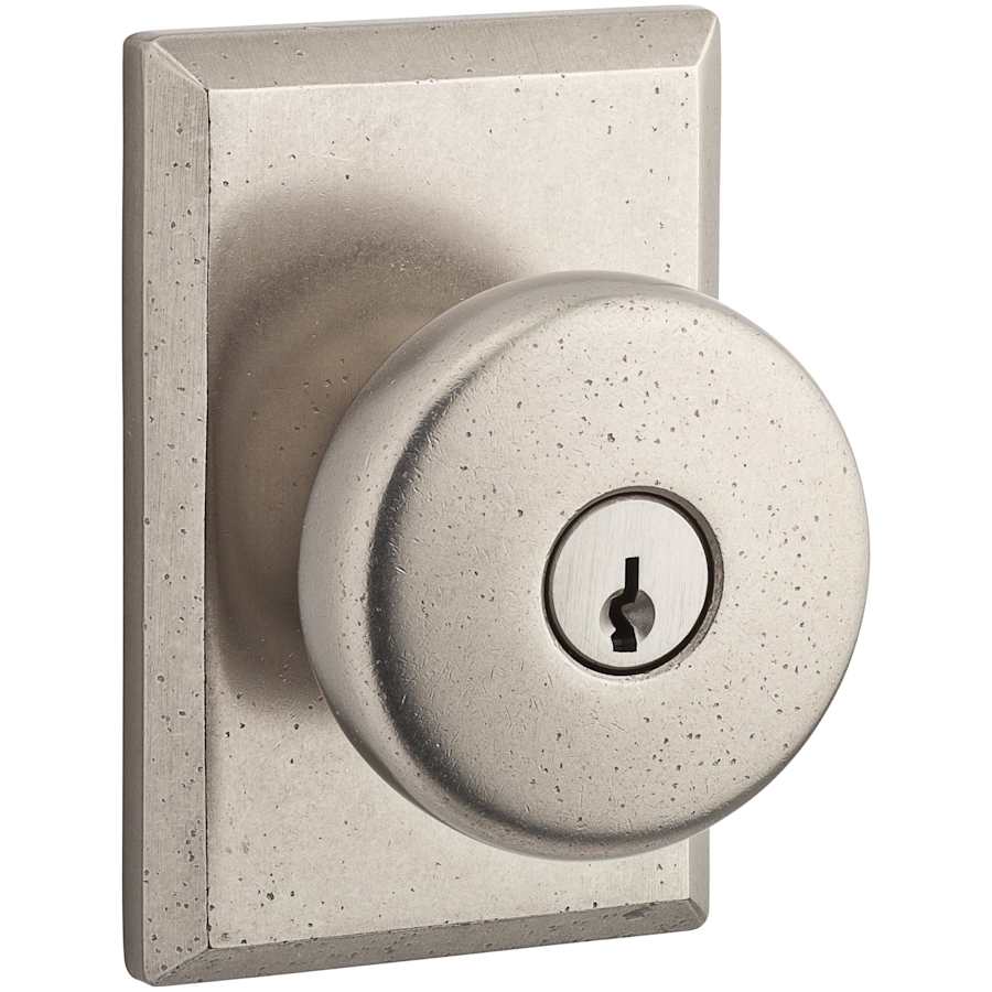 Baldwin - Reserve Collection - Keyed Knobs - Rustic Door Knob (Entry)