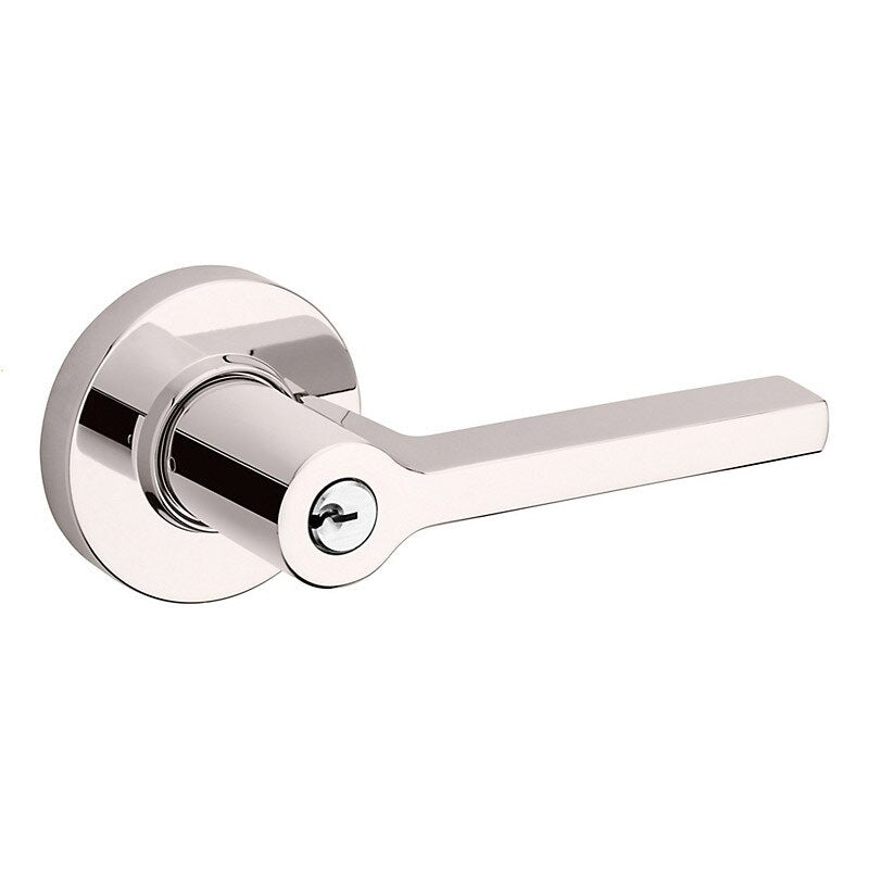 Baldwin - Estate Collection - Keyed Knobs & Levers - 5260 Minneapolis Keyed Door Lever w/ Round Rose (Pre-Configured)