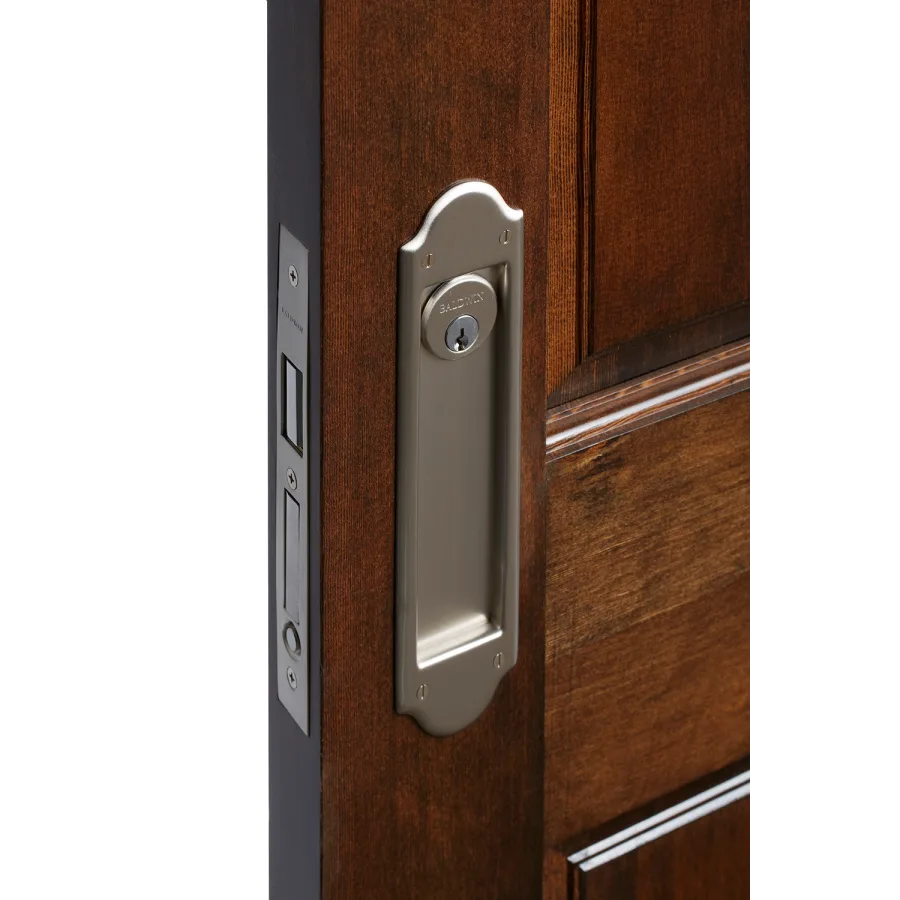 Baldwin - Pocket Door Locks - Boulder - Entry Pocket Door Set (Cylinder Not Included)