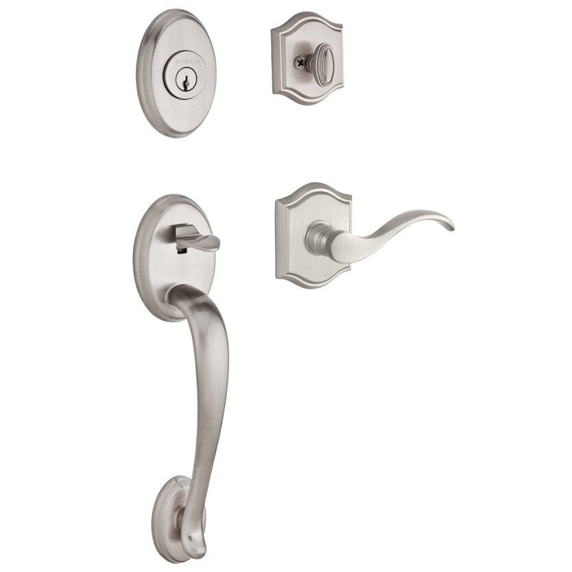 Baldwin - Reserve Collection - Tubular Entry Handlesets - Columbus Sectional Handleset w/ Curve Lever & Rose