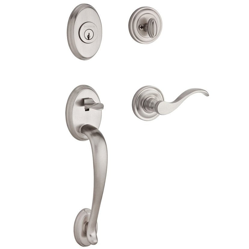 Baldwin - Reserve Collection - Tubular Entry Handlesets - Columbus Sectional Handleset w/ Curve Lever & Rose