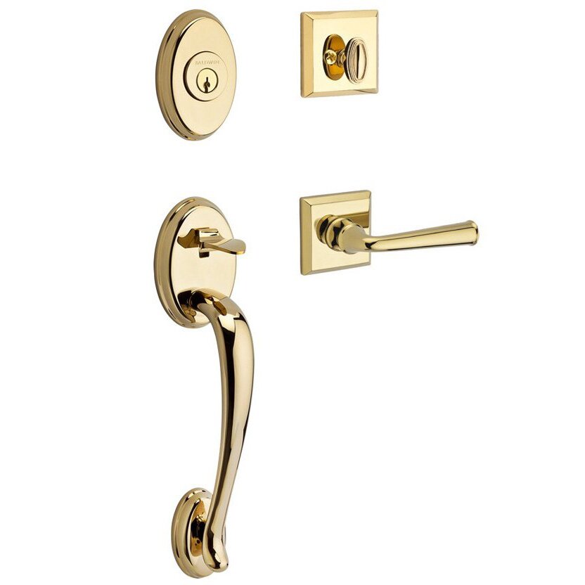 Baldwin - Reserve Collection - Tubular Entry Handlesets - Columbus Sectional Handleset w/ Federal Lever & Rose