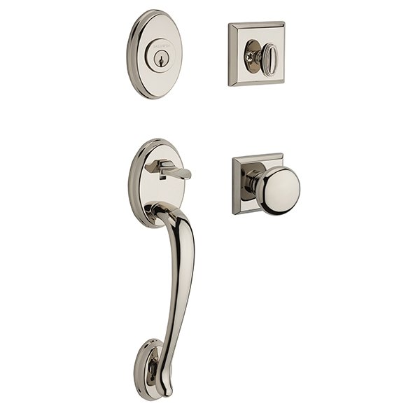 Baldwin - Reserve Collection - Tubular Entry Handlesets - Columbus Sectional Handleset w/ Round Knob & Rose