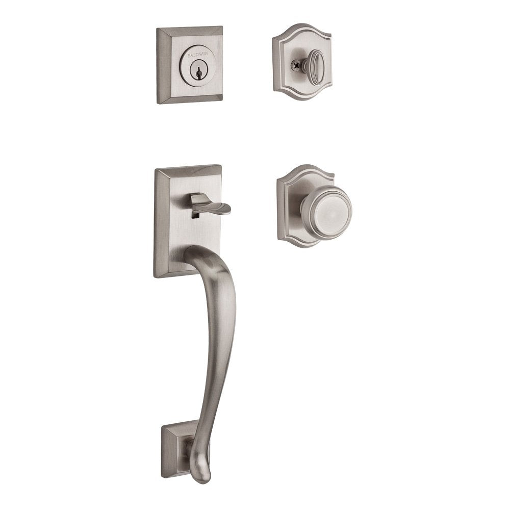 Baldwin - Reserve Collection - Tubular Entry Handlesets - Nappa Sectional Handleset w/ Round Knob & Rose