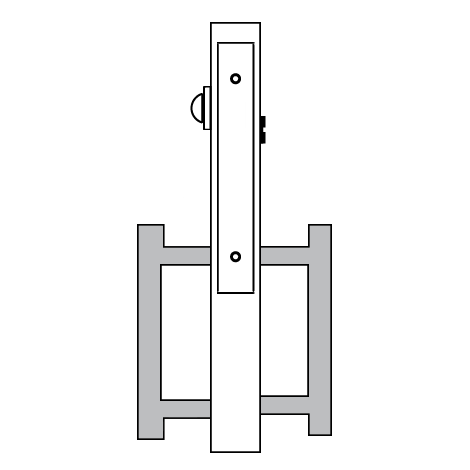 Accurate - Barn Door Sets - 9100BDL ADA Trim (Privacy)
