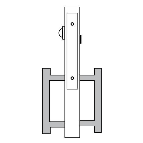 Accurate - Barn Door Sets - 9100BDL ADA Trim (Privacy w/ Indicator)