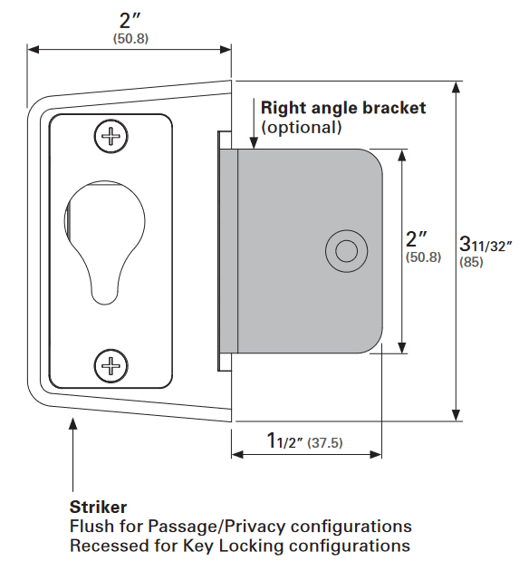 Cavity Sliders - CaviLock Barn Door Strike - CL400/CL400 ADA