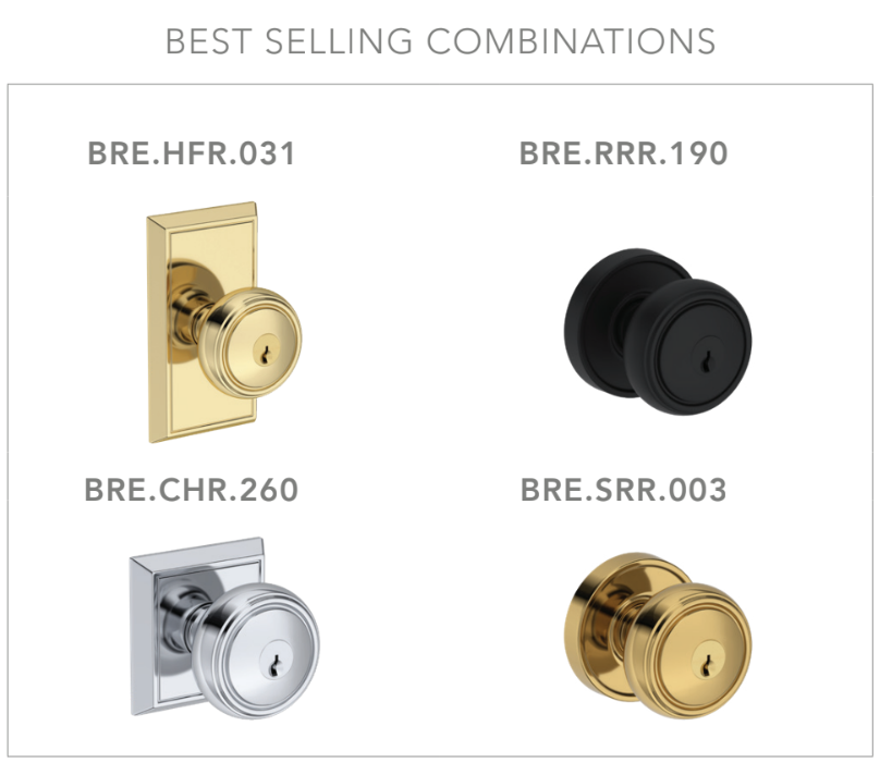 Baldwin - Reserve Collection - Keyed Knobs - Bremerton Door Knob (Entry)