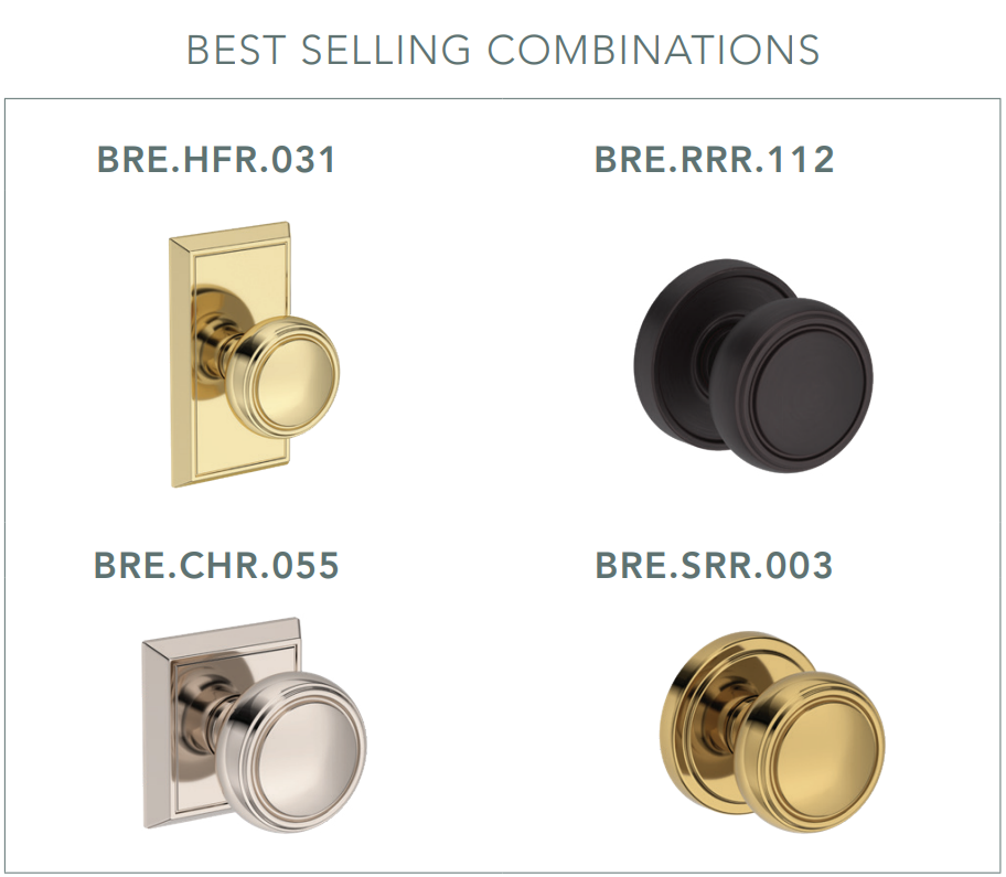 Baldwin - Reserve Collection - Interior Knobs - Bremerton Door Knob (Full Dummy)