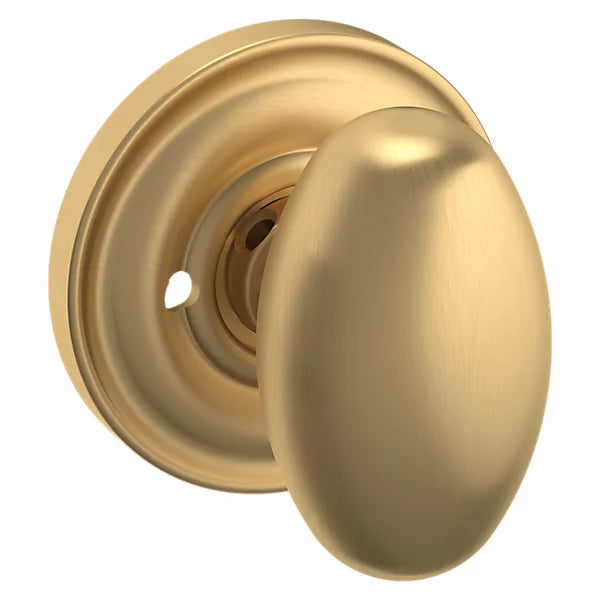 Baldwin - Estate Collection - Knobs & Levers - 5025 Egg Door Knob w/ 5048 Rose (Pre-Configured)