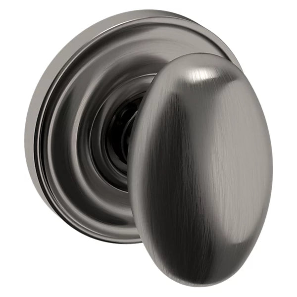 Baldwin - Estate Collection - Knobs & Levers - 5025 Egg Door Knob w/ 5048 Rose (Pre-Configured)