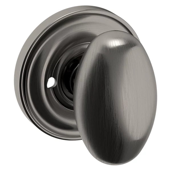 Baldwin - Estate Collection - Knobs & Levers - 5025 Egg Door Knob w/ 5048 Rose (Pre-Configured)