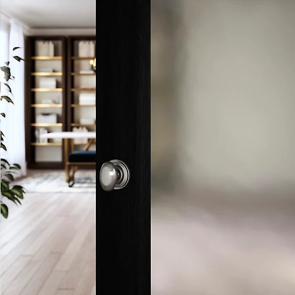 Baldwin - Estate Collection - Knobs & Levers - 5025 Egg Door Knob w/ 5048 Rose (Pre-Configured)