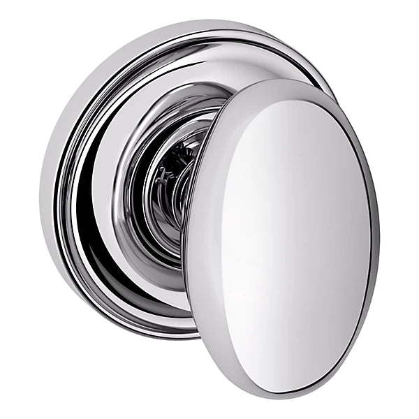Baldwin - Estate Collection - Knobs & Levers - 5025 Egg Door Knob w/ 5048 Rose (Pre-Configured)
