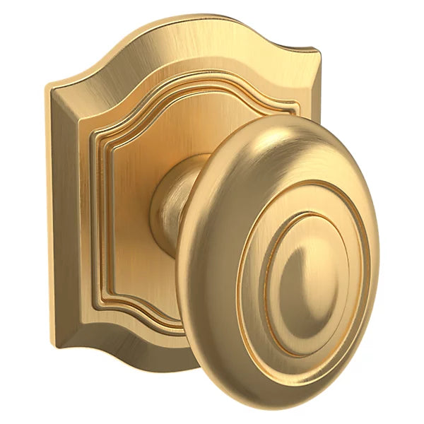 Baldwin - Estate Collection - Knobs & Levers - 5077 Bethpage Door Knob w/ R027 Rose (Pre-Configured)