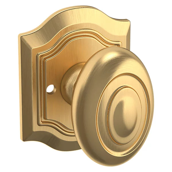 Baldwin - Estate Collection - Knobs & Levers - 5077 Bethpage Door Knob w/ R027 Rose (Pre-Configured)