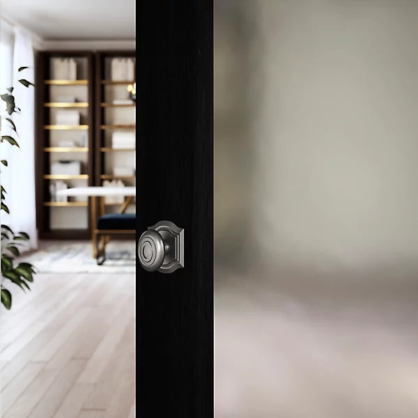 Baldwin - Estate Collection - Knobs & Levers - 5077 Bethpage Door Knob w/ R027 Rose (Pre-Configured)