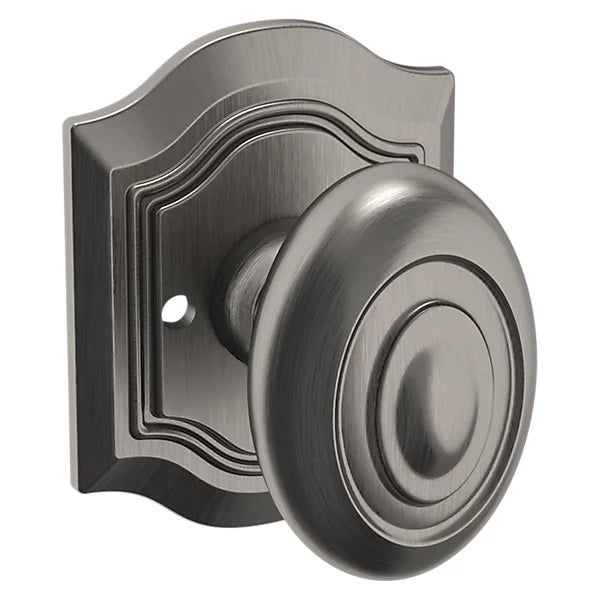 Baldwin - Estate Collection - Knobs & Levers - 5077 Bethpage Door Knob w/ R027 Rose (Pre-Configured)