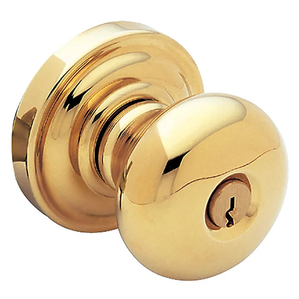 Baldwin - Estate Collection - Keyed Knobs & Levers - 5205 Classic Keyed Door Knob w/ Classic Rose (Pre-Configured)
