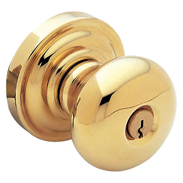 Baldwin - Estate Collection - Keyed Knobs & Levers - 5205 Classic Keyed Door Knob w/ Classic Rose (Pre-Configured)
