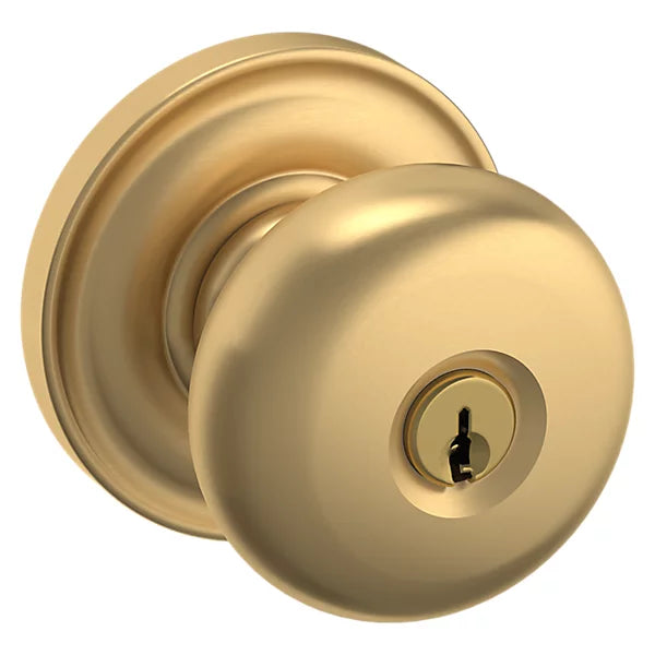 Baldwin - Estate Collection - Keyed Knobs & Levers - 5205 Classic Keyed Door Knob w/ Classic Rose (Pre-Configured)