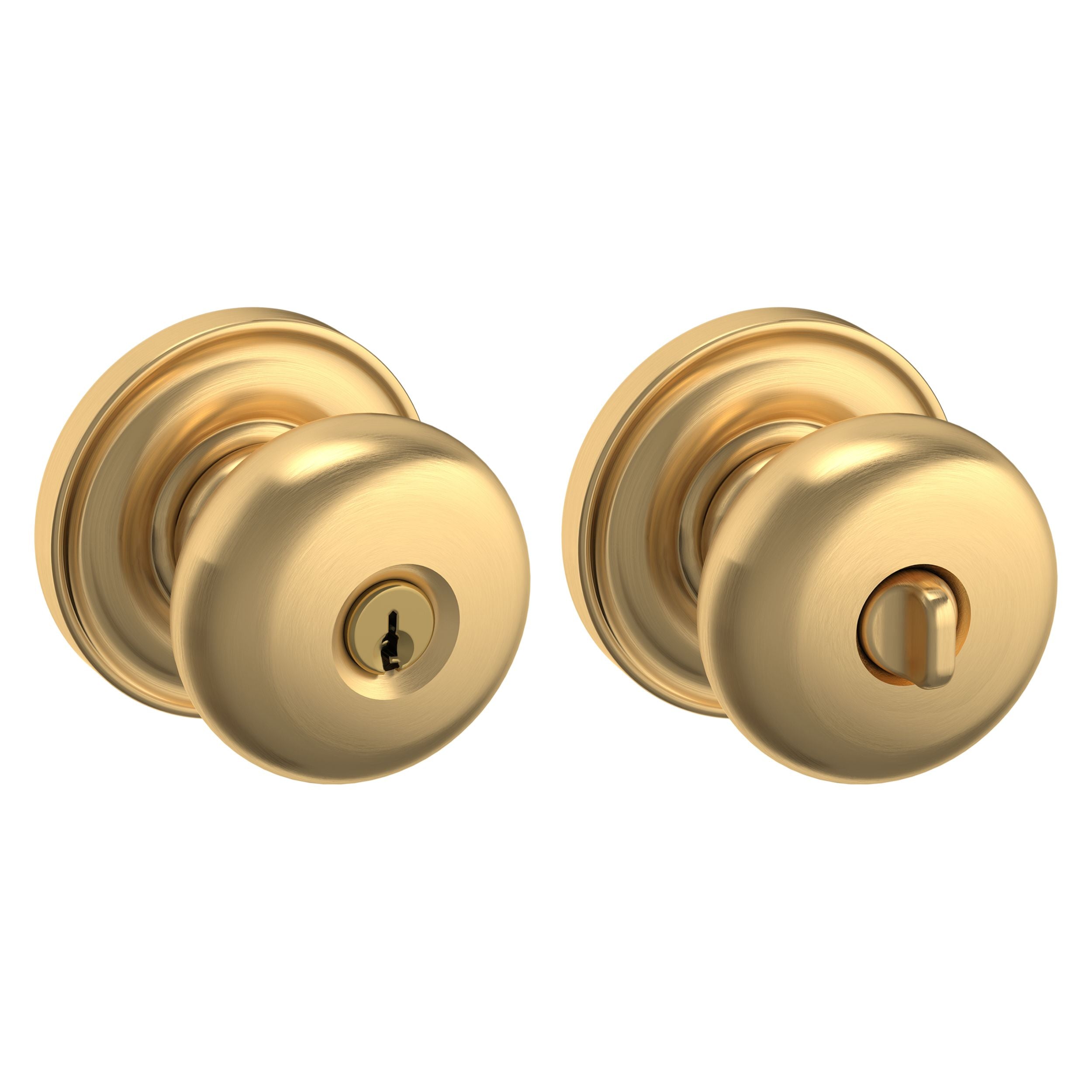 Baldwin - Estate Collection - Keyed Knobs & Levers - 5205 Classic Keyed Door Knob w/ Classic Rose (Pre-Configured)