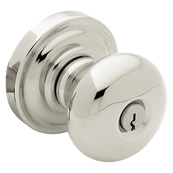 Baldwin - Estate Collection - Keyed Knobs & Levers - 5205 Classic Keyed Door Knob w/ Classic Rose (Pre-Configured)